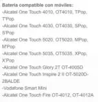 Bateria Alcatel Tli014a1 - Imagen 2