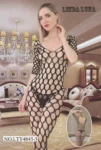 Catsuit blanco en red