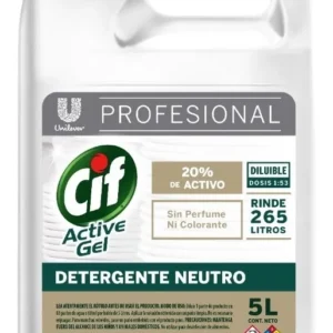 Detergente Para Vajilla Concentrado Cif Neutro Bidon 5 L