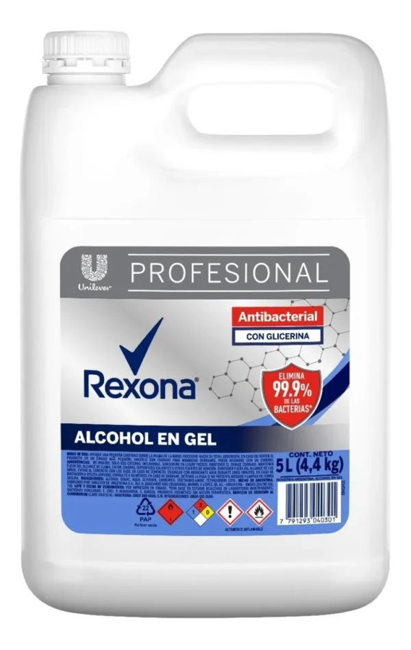Alcohol En Gel Rexona Bidon 5 L