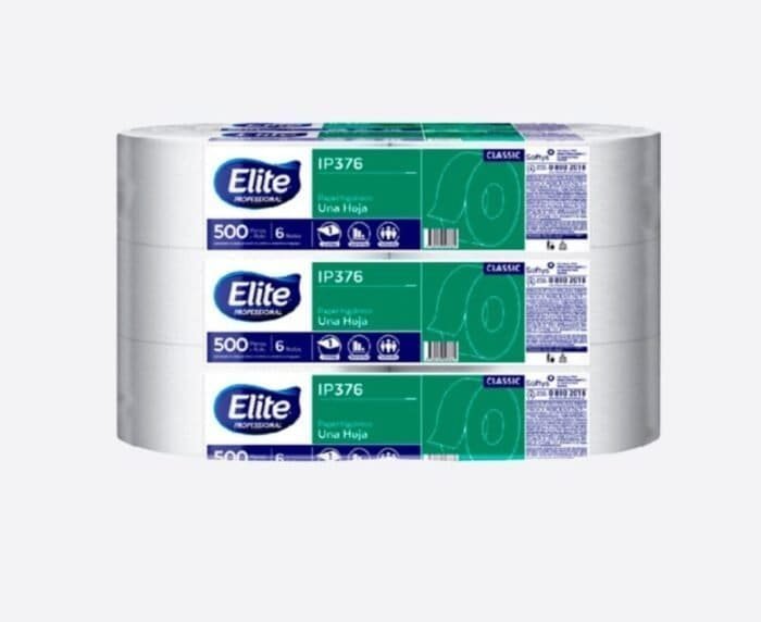 Papel Higiénico Alto Metraje 6 Rollos (500 Mts.) ELITE Classic Eco