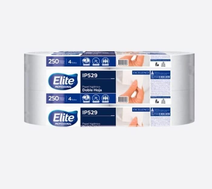 Papel higiénico Alto Metraje 4 Rollos (250Mts.) ELITE Excellence