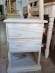 Mesa De Luz De Madera 2 Cajones