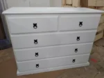 Comoda En Madera Maciza Blanca
