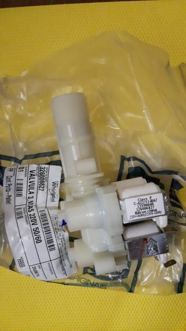 Electroválvula de 3 vías para lavarropas Whirlpool y otras marcas - Imagen 4