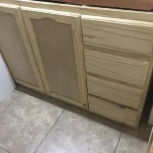 Bajo Mesada De Madera Maciza