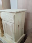 Mesa De Luz De Madera 1 Cajón Y Puerta