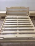 Combo Cama De 2 Plaza De Madera Maciza Y 2 Mesa De Luz