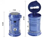 Farol A Bateria Linterna Ventilador Panel Solar Puerto Usb