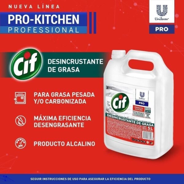 Desengrasante Superior Cif 5l Desincrustante De Grasa - Imagen 3
