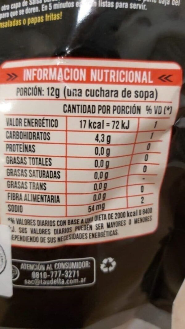 Salsa Barbacoa Tau Delta X 1 Kg - Imagen 3