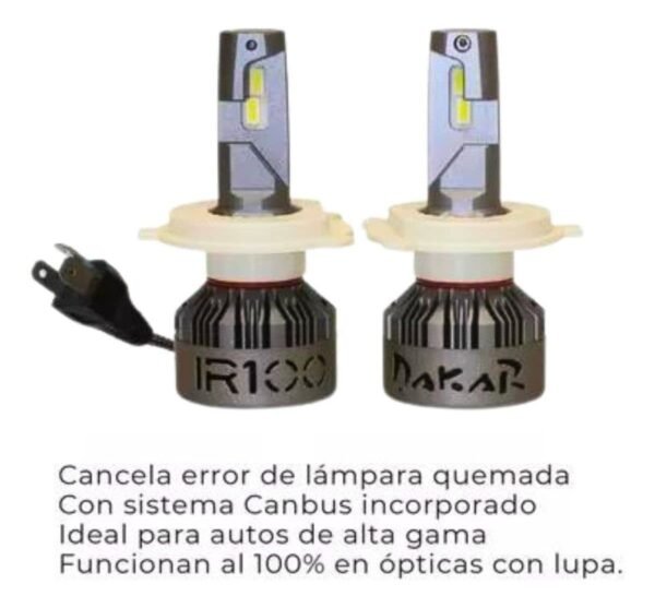 Kit Cree Led H4 Ir100 Dakar Irx Canbus Csp Alta Gama 12v - Imagen 3