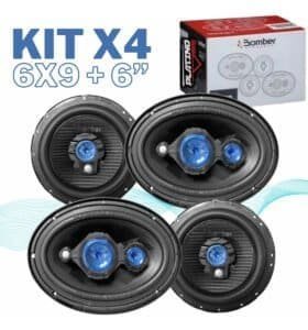 Kit De 4 Parlantes Bomber / 2 6x9 + 2 6 / 70w Rms