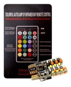 Led T10 Rgb Con Control Auto Moto Tablero Posición