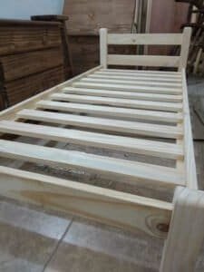 Cama De 1 Plaza En Madera Maciza