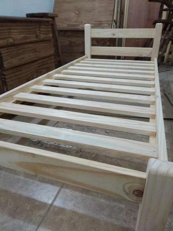 Cama De 1 Plaza En Madera Maciza - Imagen 3