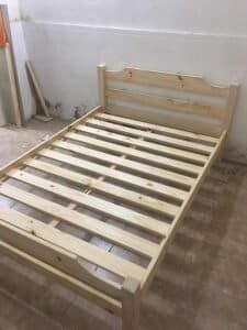 Cama De 2 Plaza De Madera Maciza