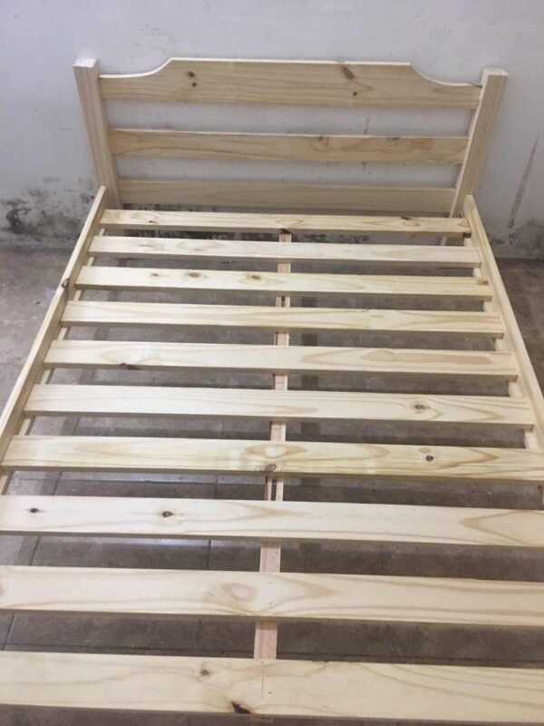 Cama De 2 Plaza De Madera Maciza - Imagen 4