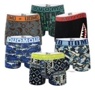 Pack 6 Boxer Masculinos Surtidos Talle Especial Algodón Uomo