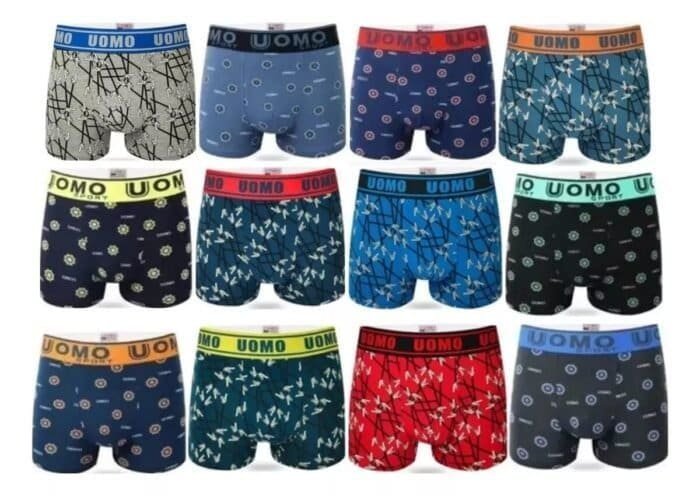 Pack 12 Boxer Masculinos Surtidos Talle Especial Algodón Uomo