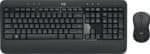 Kit de teclado y mouse inalámbrico Logitech MK540 Español Latinoamérica de color negro