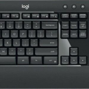Kit de teclado y mouse inalámbrico Logitech MK540 Español Latinoamérica de color negro