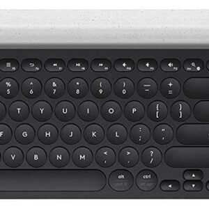 Teclado bluetooth Logitech K780 QWERTY español latinoamérica color negro y blanco