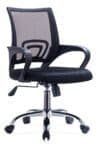 Silla De Oficina Mesh Con Posabrazos Negra - Ncuy