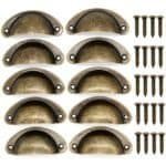 Cubetas Tirador Bronce Viejo Para Mueble De Chapa X 10