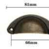 Cubetas Tirador Bronce Viejo Para Mueble De Chapa X 10 - Imagen 2