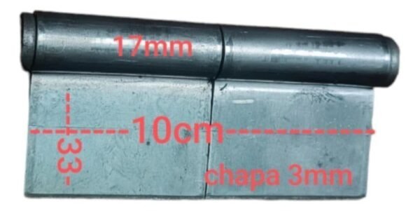 Bisagra Pomelas Universal 10 X 5 Cm - Imagen 3
