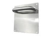 Manija Fija Con Placa Acero Inoxidable Ciega 173x173x1.2