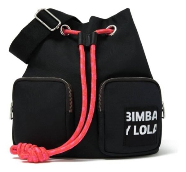 Cartera Bolso De Hombro Bimba Y Lola Drawstring Bag Negra