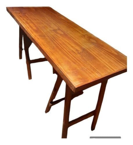 Mesa Con Regrueso + Caballetes En Pino