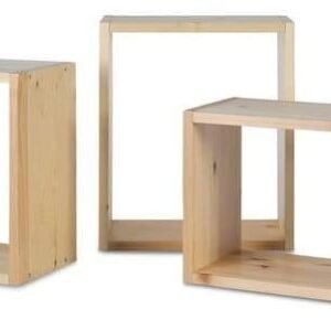 Estantes Cubos Set De 3 En Madera Decoraciòn Hogar