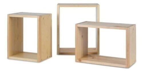 Estantes Cubos Set De 3 En Madera Decoraciòn Hogar