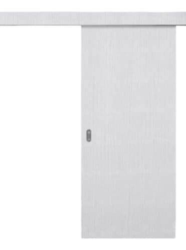 Puerta Corrediza En Melaminico Blanco Liso Madera