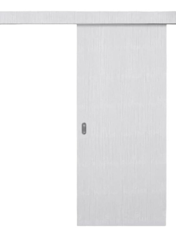 Puerta Corrediza En Melaminico Blanco Liso Madera