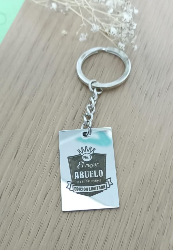 LLAVERO ACERO PARA EL ABUELO