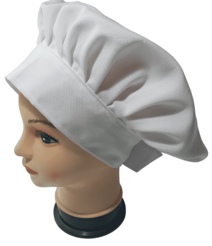 Gorro cocina, cofia chef color blanco