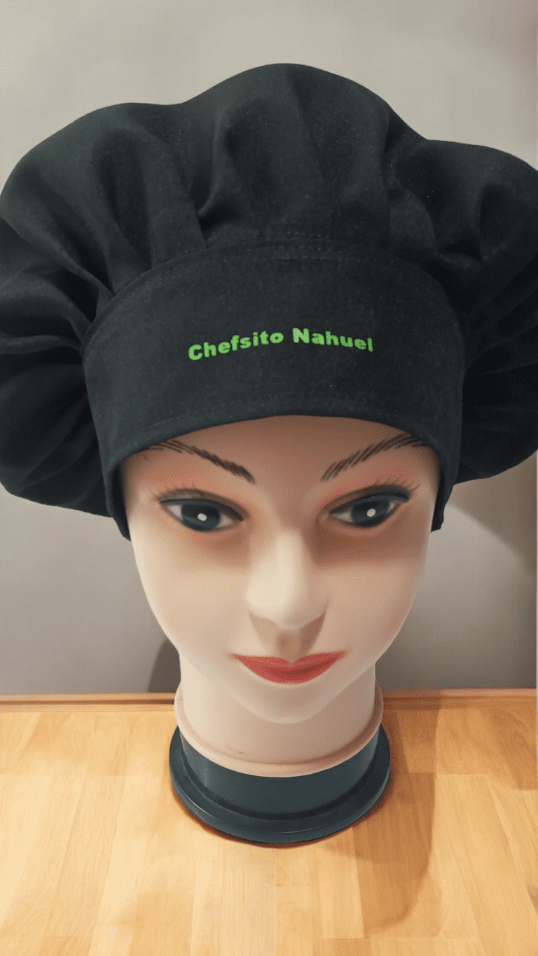 Cofia chef personalizada