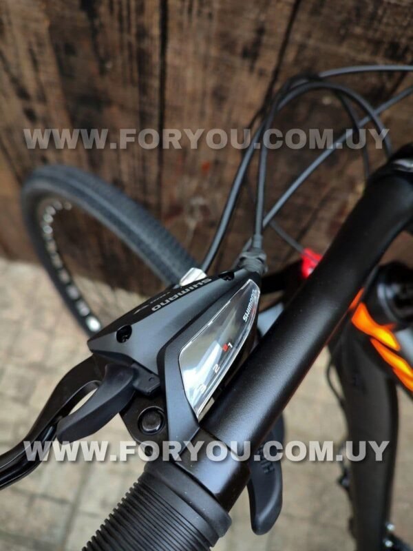 Bicicleta Montaña Rodado 29 Aluminio con Bloqueo Greenbike XT 170 Gris Naranja - Imagen 7