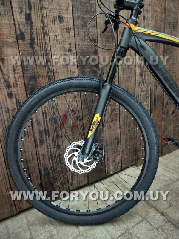 Bicicleta Montaña Rodado 29 Aluminio con Bloqueo Greenbike XT 170 Gris Naranja - Imagen 5