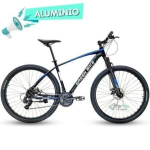 Bicicleta Montaña Rodado 29 Aluminio con Bloqueo Greenbike XT 170 Negra Azul