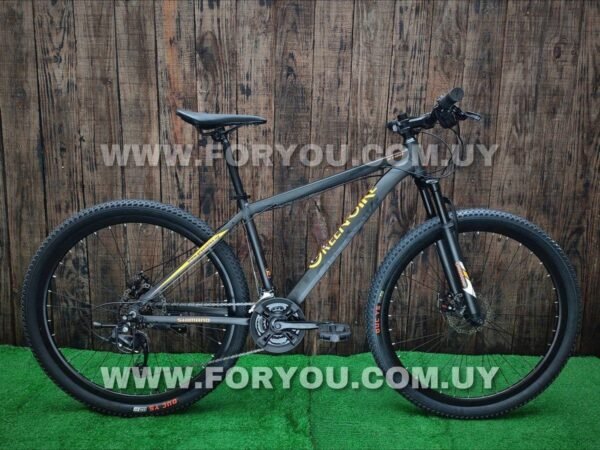 Bicicleta Montaña Rodado 29 Aluminio Greenbike X100 Gris Naranja - Imagen 6