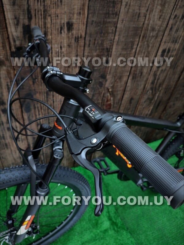 Bicicleta Montaña Rodado 29 Aluminio Greenbike X100 Gris Naranja - Imagen 2
