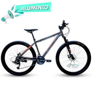 Bicicleta Montaña Rodado 29 Aluminio Greenbike X100 Gris Naranja