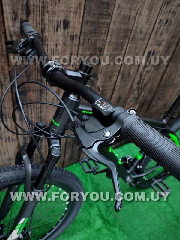 Bicicleta Montaña Rodado 29 Aluminio Greenbike X100 Gris Verde - Imagen 3