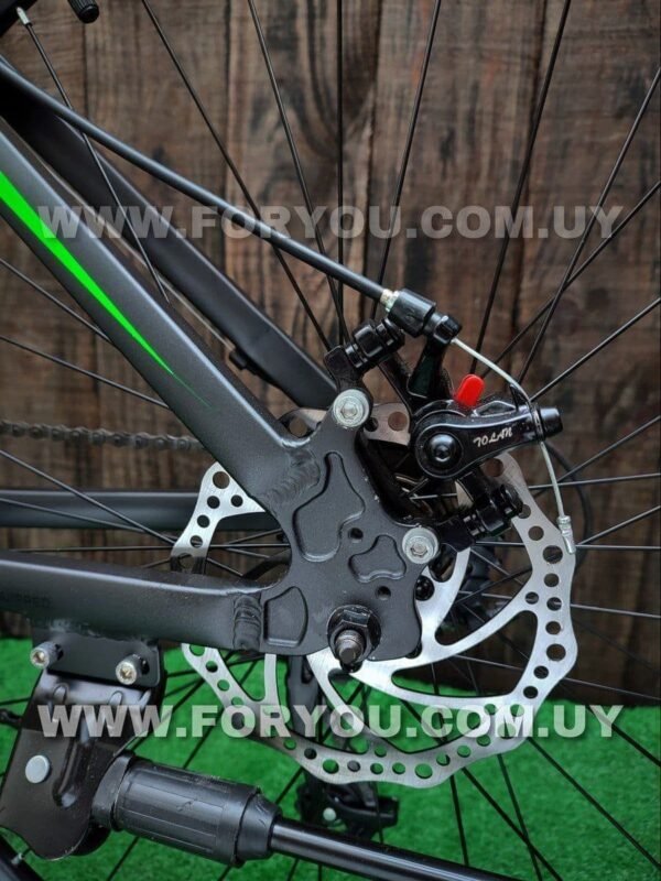 Bicicleta Montaña Rodado 29 Aluminio Greenbike X100 Gris Verde - Imagen 5
