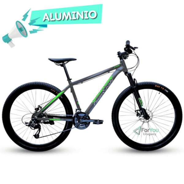Bicicleta Montaña Rodado 29 Aluminio Greenbike X100 Gris Verde